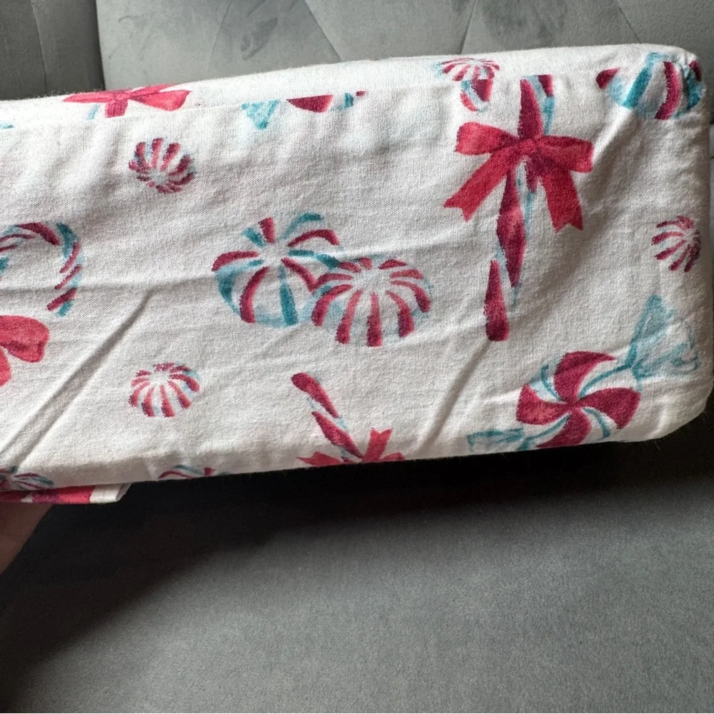 Papyrus Christmas Candy Cane Sheets peppermint Christmas‎ NWT Full set percale